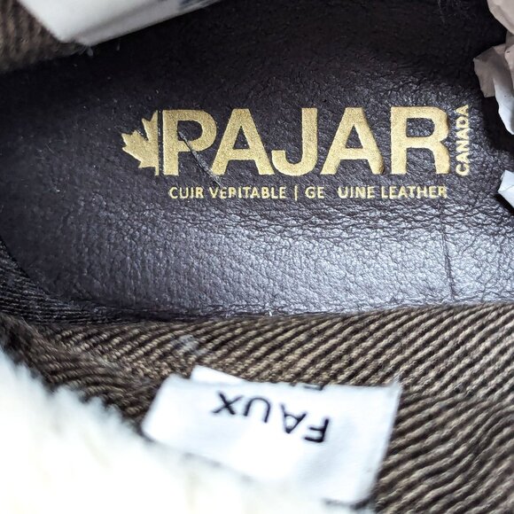 Pajar Women faux Fur Brown Leather Lace up Snow Winter Boots size 7-7.5US EUR38 - Picture 6 of 10